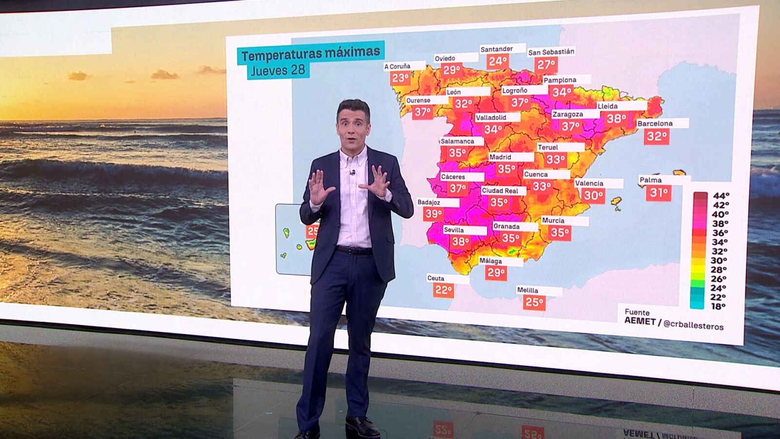El calor veraniego será aún más fuerte: César Gonzalo avisa que las temperaturas seguirán subiendo