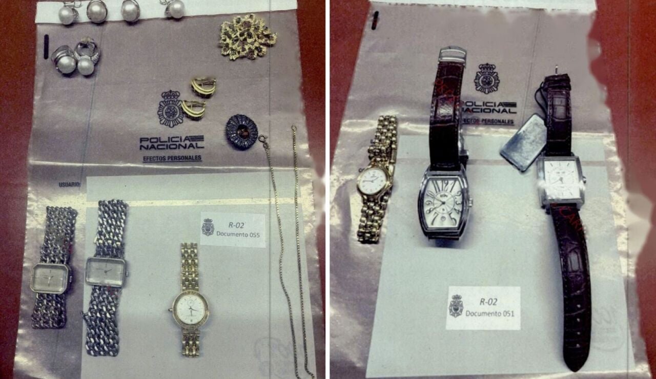 Objetos intervenidos en el registro del despacho de Zapatero