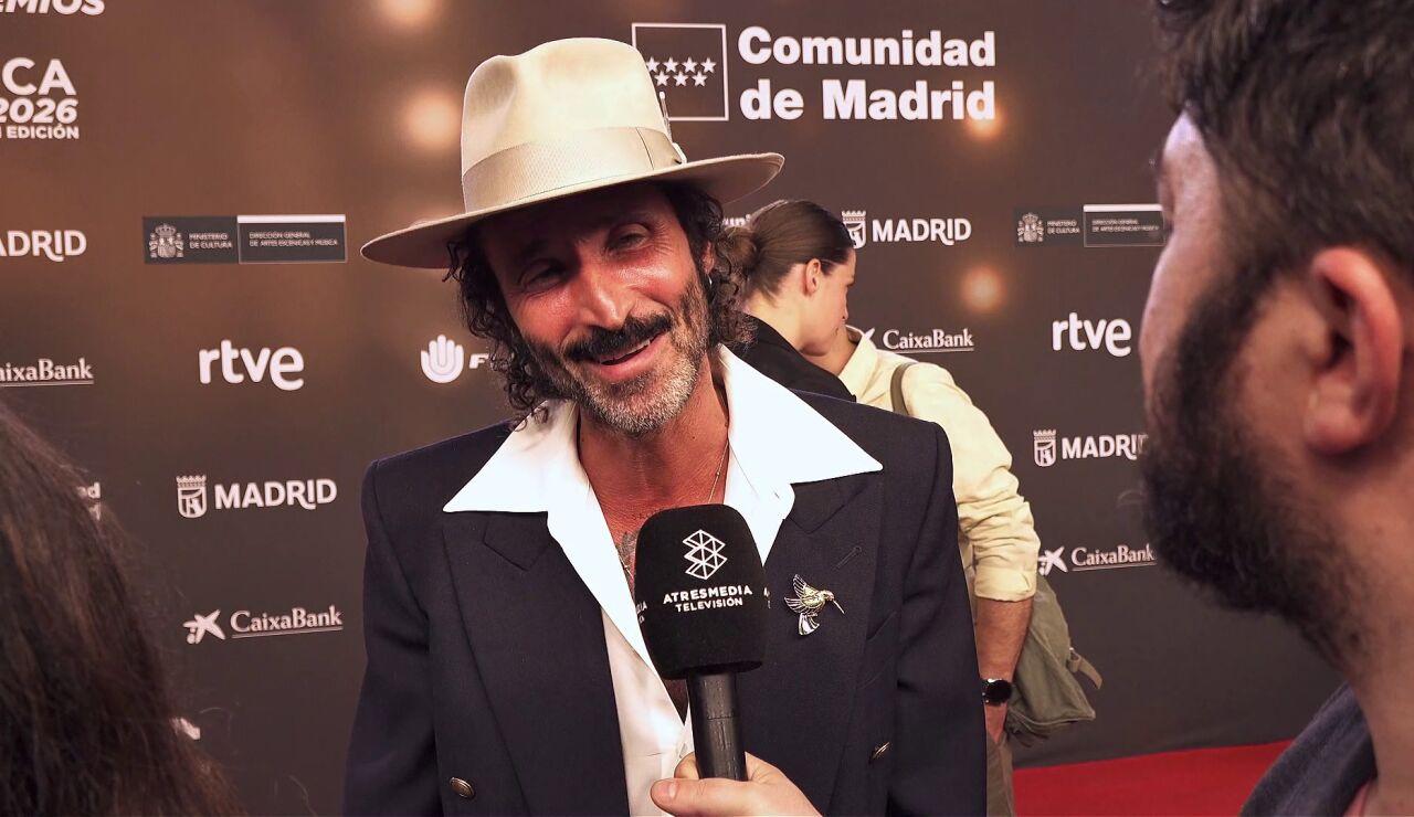 Leiva en los Premios de la m&uacute;sica