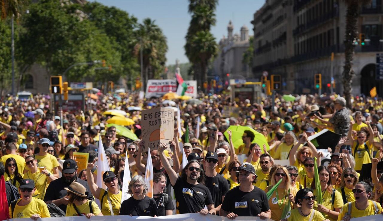 Educaci&oacute;n cifra en un 24,89% el seguimiento de la huelga educativa en toda Catalu&ntilde;a hasta las 13