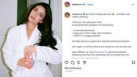 Kylie Jenner con su lanzamiento k20 by Sprinter