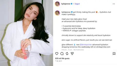 Kylie Jenner con su lanzamiento k20 by Sprinter Kylie Jenner con su lanzamiento k20 by Sprinter