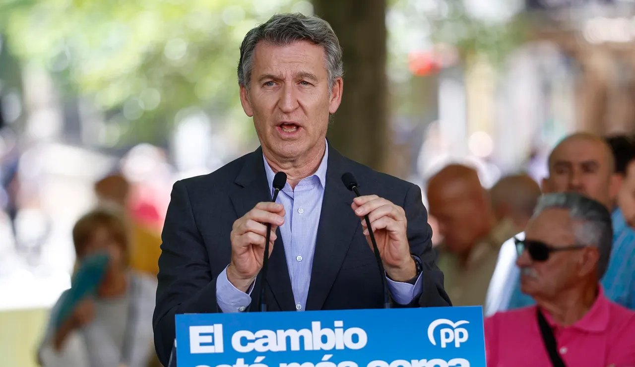 Imagen del líder del PP, Alberto Núñez Feijóo