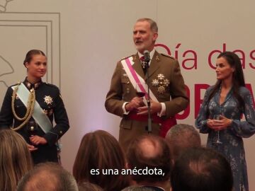 El gracioso momento del rey Felipe VI en el brindis de las Fuerzas Armadas El gracioso momento del rey Felipe VI en el brindis de las Fuerzas Armadas