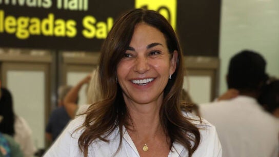 Maril&oacute; Montero, en el aeropuerto de Madrid