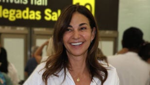 Maril&oacute; Montero, en el aeropuerto de Madrid
