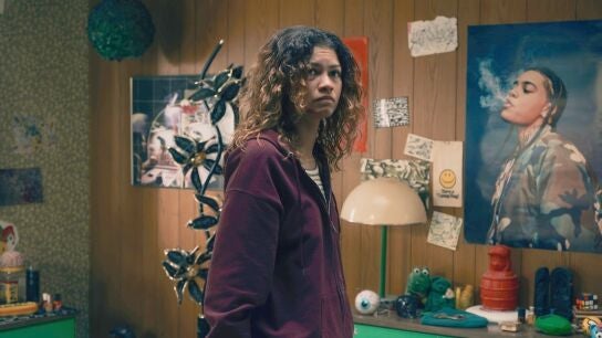Zendaya en la temporada 3 de Euphoria como Rue