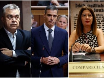 Santos Cerd&aacute;n, Pedro S&aacute;nchez y Leire D&iacute;ez