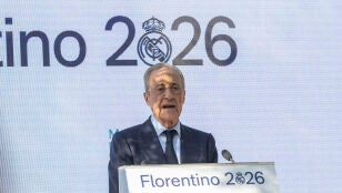 Florentino P&eacute;rez en un acto con socios y pe&ntilde;as de la provincia de Toledo