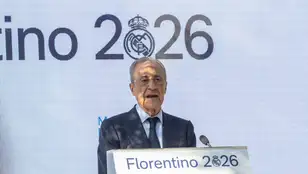 Florentino Pérez en un acto con socios y peñas de la provincia de Toledo