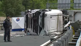 Camión accidentado