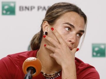 La tenista bielorrusa Aryna Sabalenka en Roland Garros