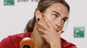 La tenista bielorrusa Aryna Sabalenka en Roland Garros
