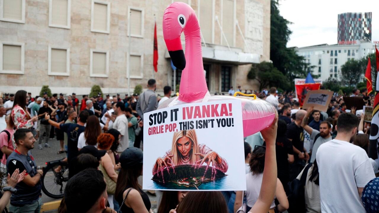 "Ivanka, vete a casa", así es el megaproyecto de lujo de la hija de Trump que genera protestas en Albania