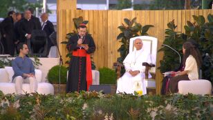 El papa Le&oacute;n XIV en la Vigilia con J&oacute;venes 
