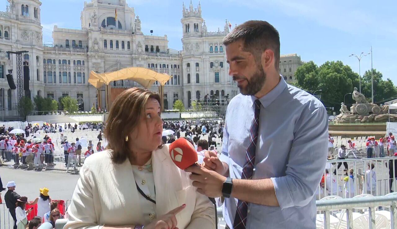Pilar Vidal en el especial del papa
