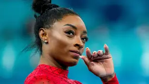 La gimnasta Simone Biles.
