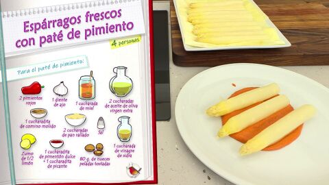 Ingredientes para el paté de pimiento