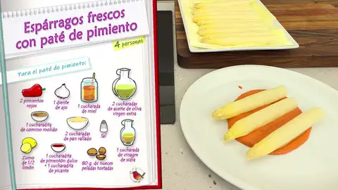 Ingredientes para el paté de pimiento Ingredientes para el paté de pimiento