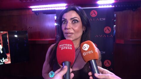 Mari Cielo Pajares hablando con la prensa