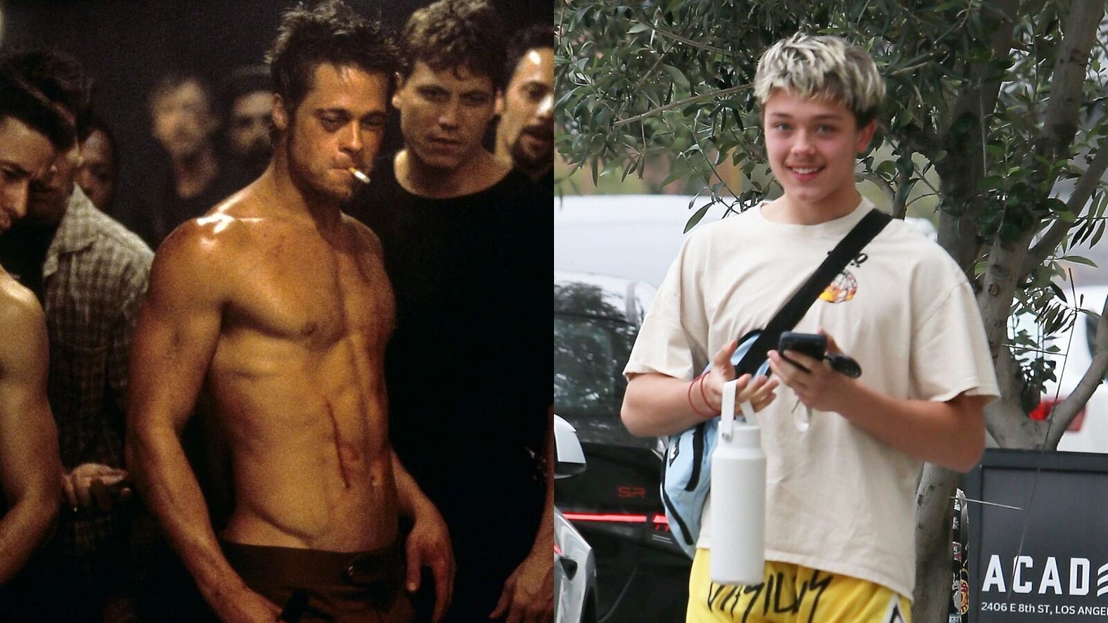 Knox Jolie, hijo de Brad Pitt, se quita la camiseta como su padre y sorprende con su propio 
