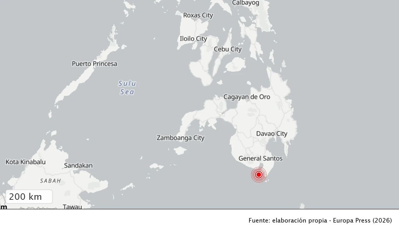 Mapa terremoto Filipinas