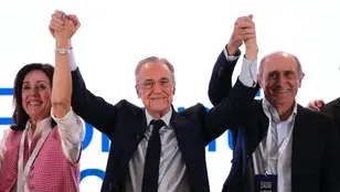 Florentino Pérez celebra su victoria en las elecciones