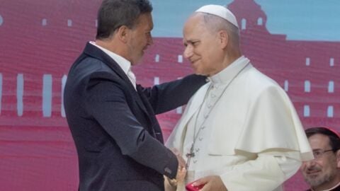 Antonio Banderas en Madrid con el papa León XIV