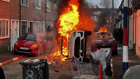 Imagen de los graves disturbios en Belfast