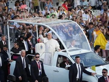 El Papa León XIV preside la vigilia de oración en el Estadio Olímpico Lluís Companys El Papa León XIV preside la vigilia de oración en el Estadio Olímpico Lluís Companys