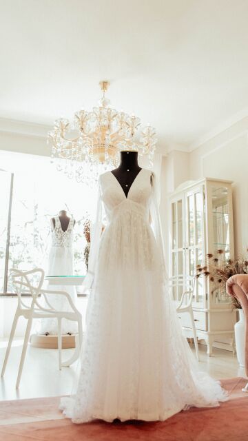 Vestido de novia con encaje