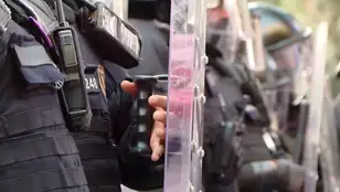 Imagen de las manifestaciones en Barcelona.
