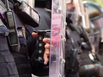 Imagen de las manifestaciones en Barcelona.