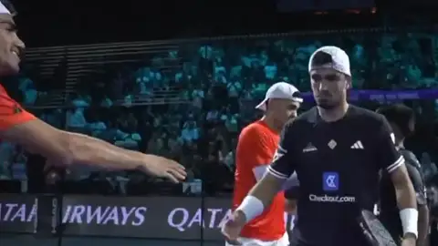 Ale Galán y Juan Lebrón tras la semifinal del P1 de Valencia Ale Galán y Juan Lebrón tras la semifinal del P1 de Valencia