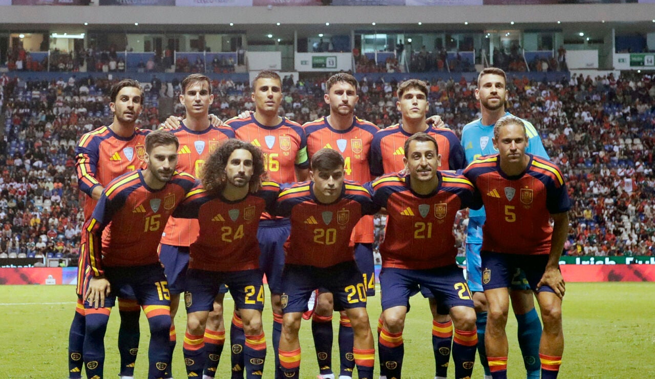 La selecci&oacute;n Espa&ntilde;ola en el partido amistoso ante Per&uacute;