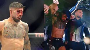 Ilia Topuria, en su combate ante Justin Gaethje Ilia Topuria, en su combate ante Justin Gaethje