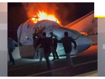 Conductores rescatan a los pasajeros de una avioneta 