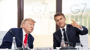 Trump y Macron en la cumbre del G7