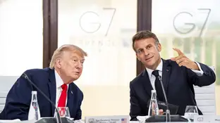 Trump y Macron en la cumbre del G7 Trump y Macron en la cumbre del G7
