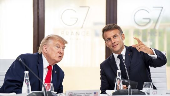 Trump y Macron en la cumbre del G7