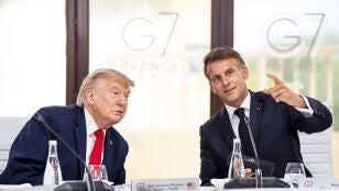 Trump y Macron en la cumbre del G7