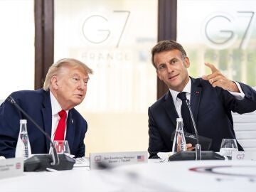 Trump y Macron en la cumbre del G7