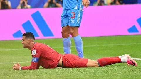 Cristiano Ronaldo en el partido contra RD Congo