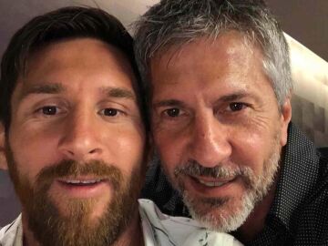 Leo Messi y su padre Jorge