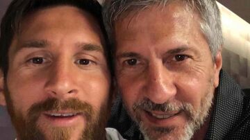 Leo Messi y su padre Jorge