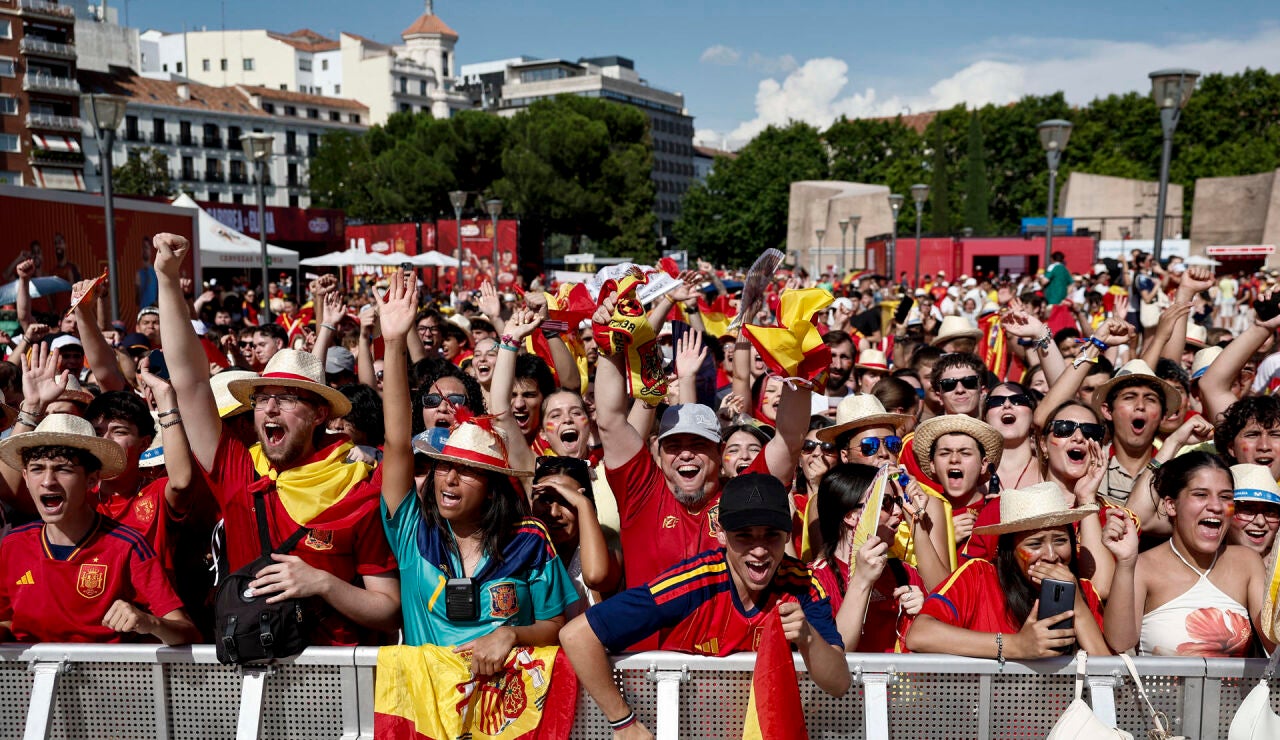 Aficionados de Espa&ntilde;a en el Mundial