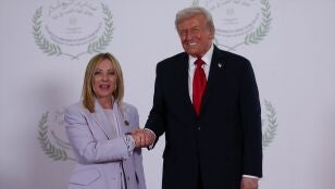 Trump junto a Meloni, archivo.