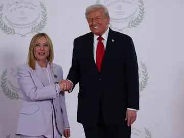 Trump junto a Meloni, archivo. Trump junto a Meloni, archivo.