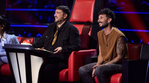 Antonio Orozco y Anto&ntilde;ito Molina en La Voz Kids