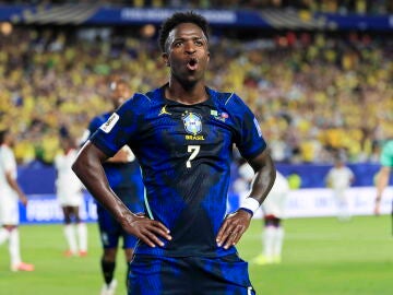 Vinicius celebra un gol ante Hait&iacute; en el Mundial 2026